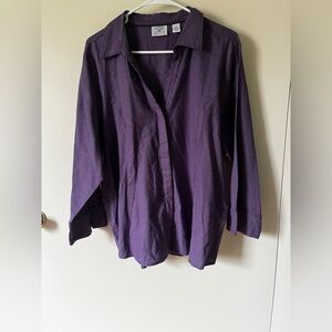Lee Women's Deep Purple Button Down Shirt